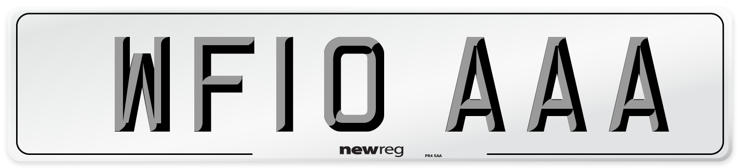 WF10 AAA Number Plate from New Reg